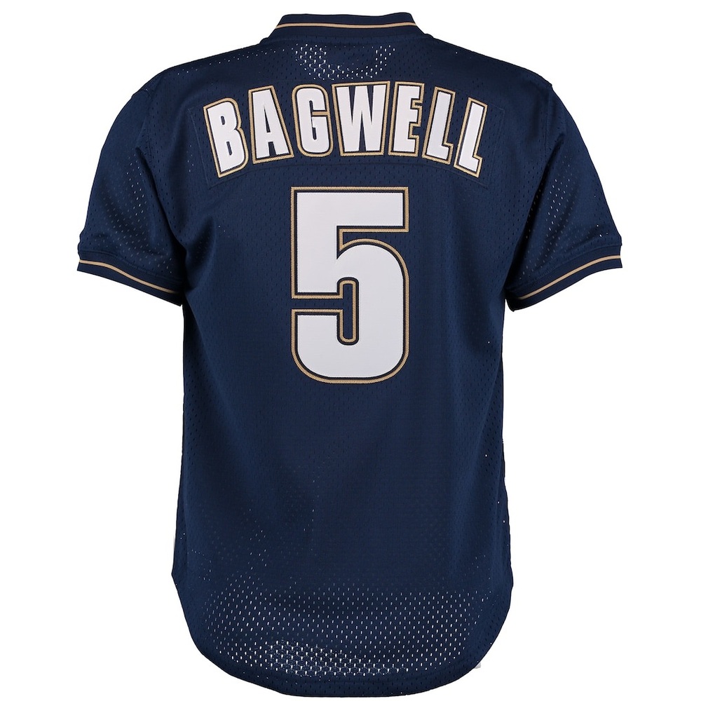 Men’s Houston Astros Jeff Bagwell Mitchell & Ness MLB Navy Jersey XL NWT Retro - Picture 2 of 6